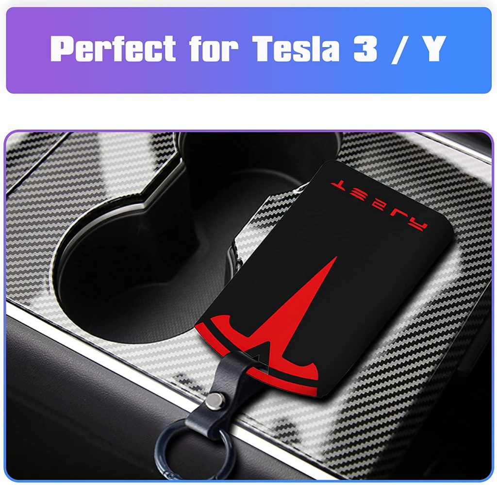 2-Pack Tesla Key Card Holder Case With AirTag Slot - Hard Polycarbonate Protective Cover For Model 3/Y/S/X/Cybertruck